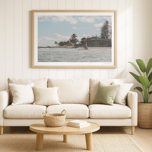 From where you'd Rather be - Coastal Print of Snapper Rocks, Coolangatta, QLD Print - From Above Images
