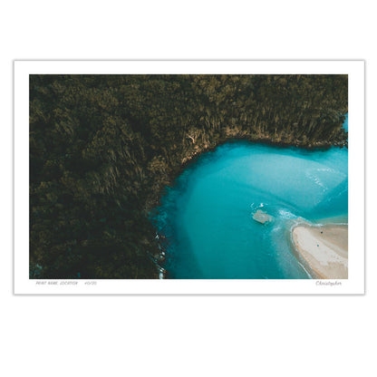 The Corner - Aerial Coastal Print of Hat Head, NSW