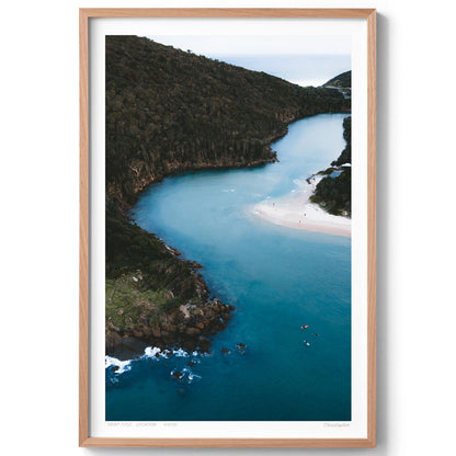 Curves - Aerial Coastal Print of Hat Head, NSW