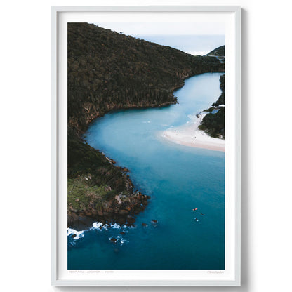 Curves - Aerial Coastal Print of Hat Head, NSW