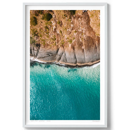 Smooth - Aerial Coastal Print of Hat Head, NSW
