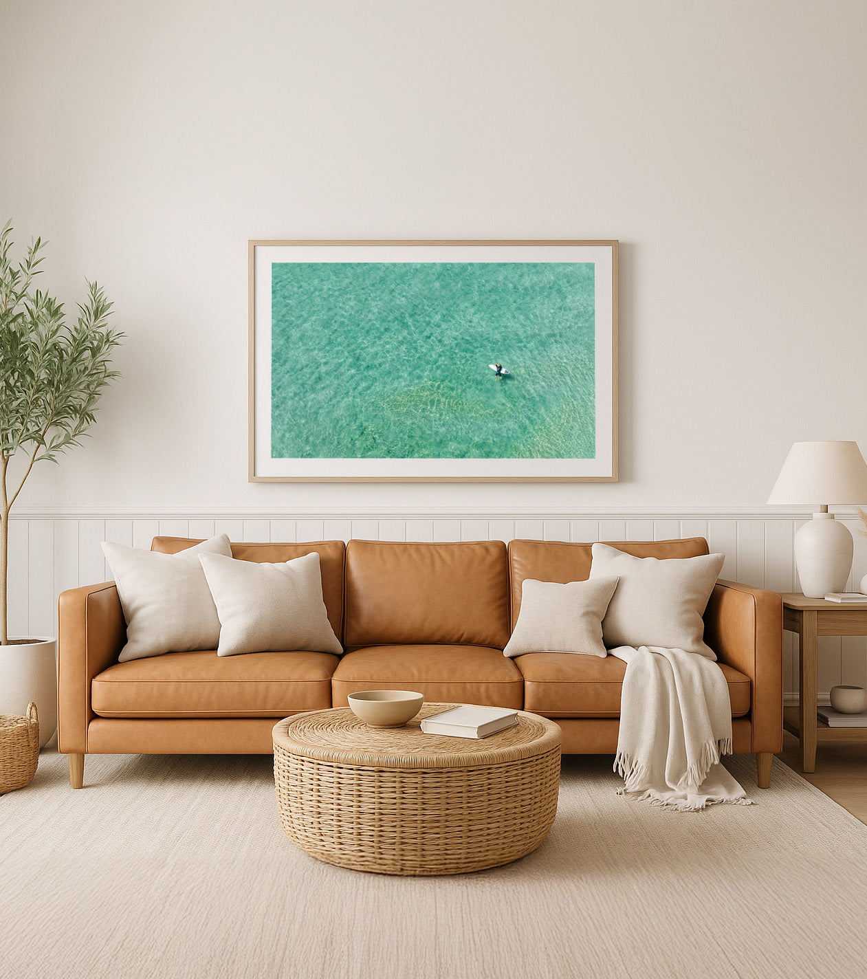 Holding on – Aerial Coastal Print of Shelly Beach, NSW