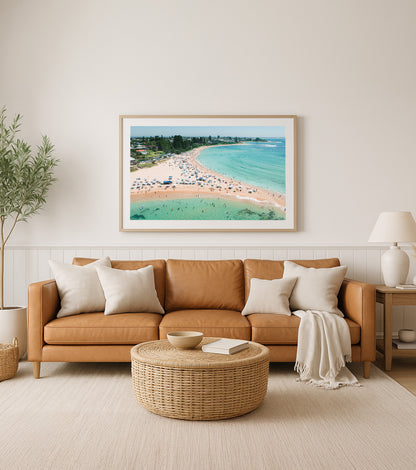 Views – Aerial Coastal Print of Toowoon Bay Beach, NSW