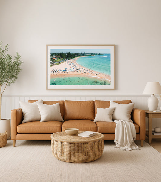 Views – Aerial Coastal Print of Toowoon Bay Beach, NSW