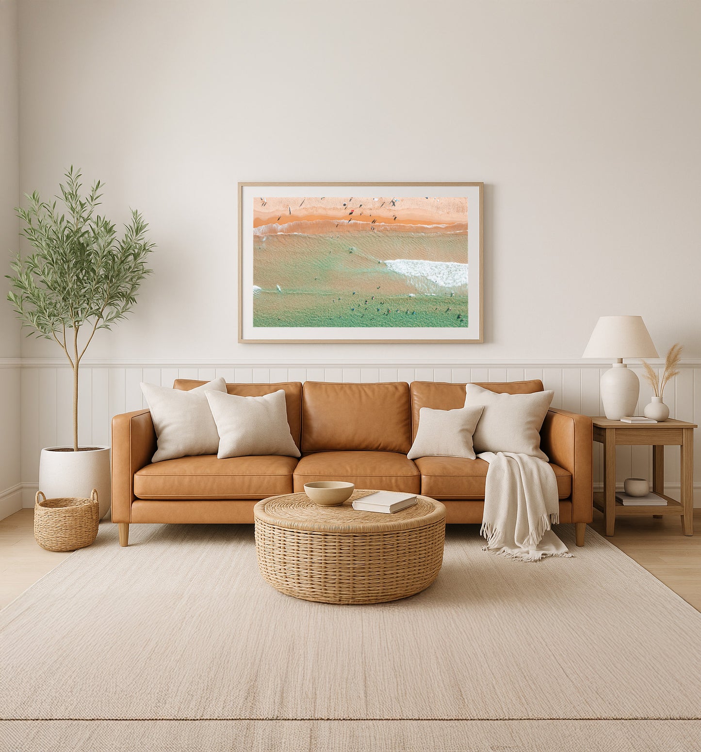 Coastal Contrast – Arial Coastal Print of Terrigal Beach, NSW
