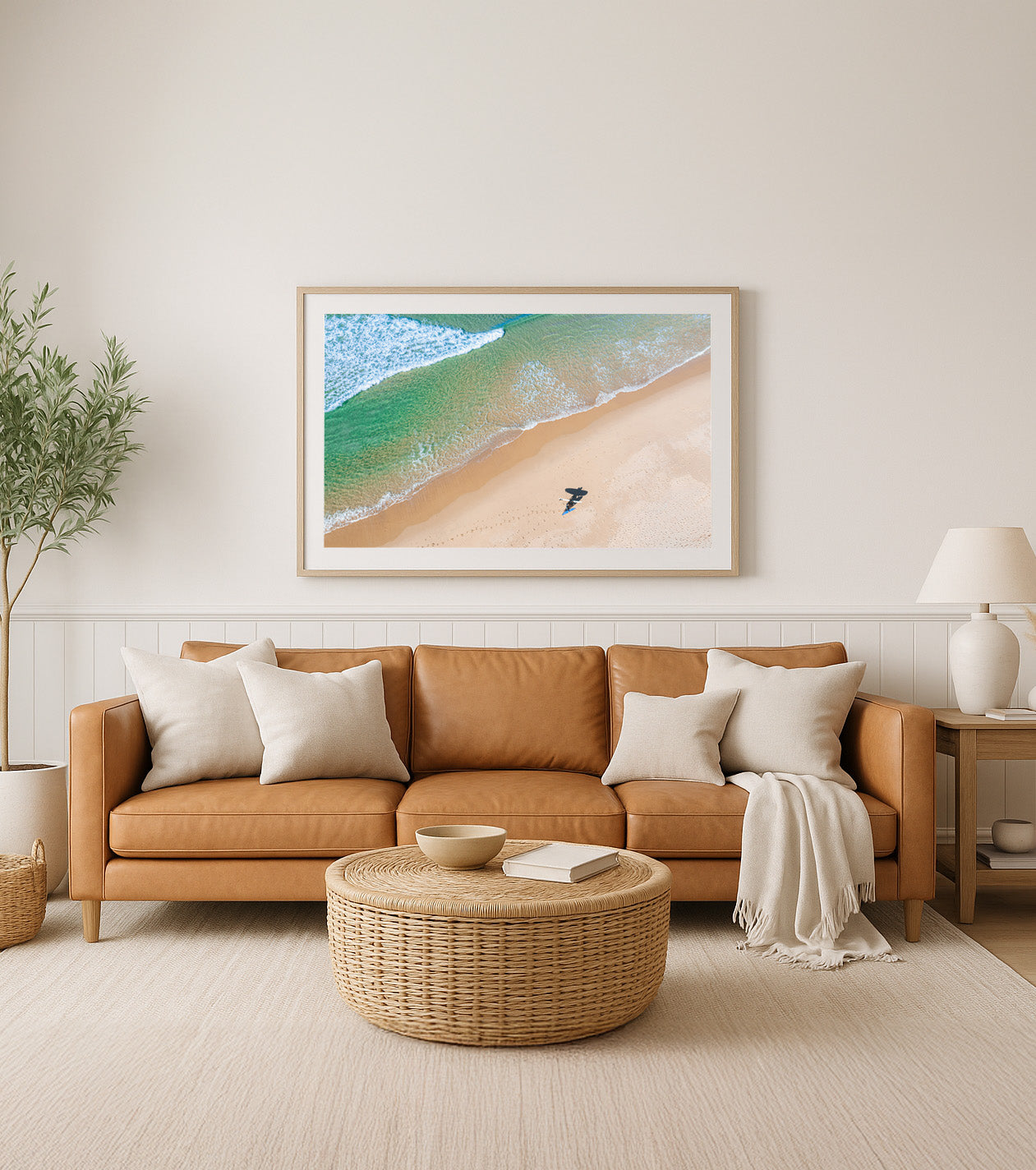 Linear – Aerial Coastal Print of Terrigal Beach, NSW