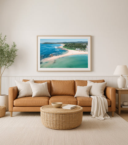 Shapes – Aerial Coastal Print of Toowoon Bay Beach, NSW