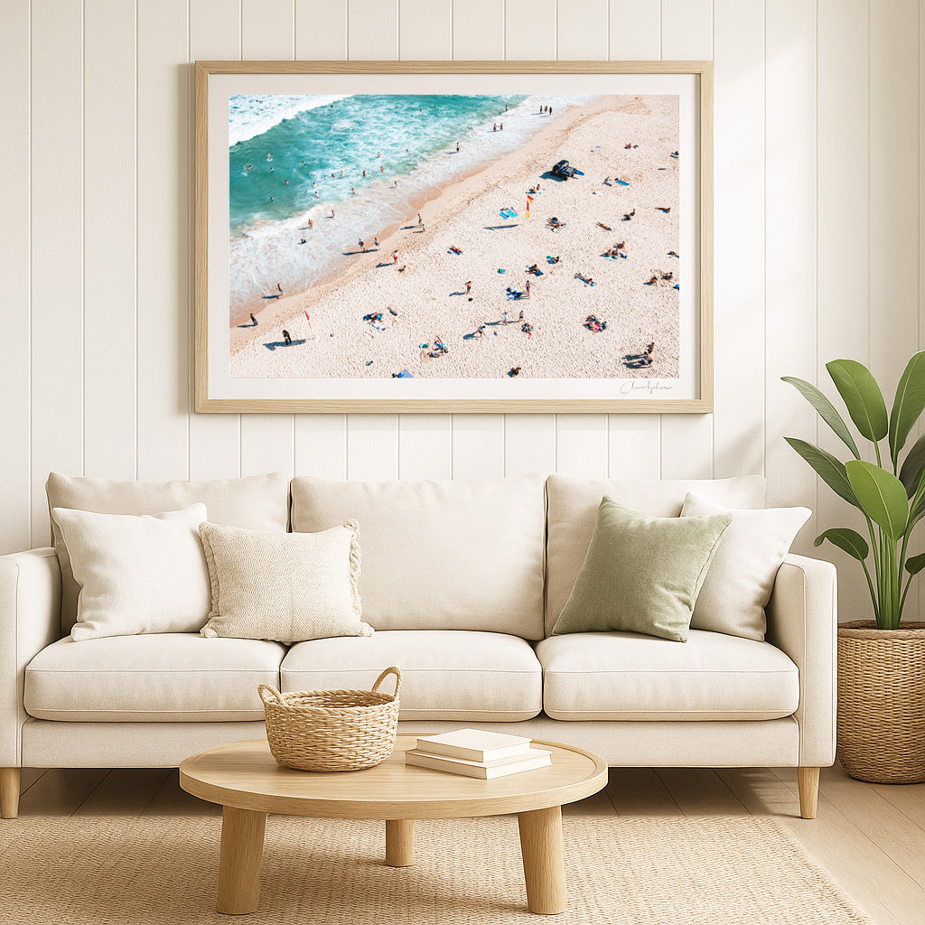 Sand And Sea – Aerial Coastal Print of Bondi, Sydney