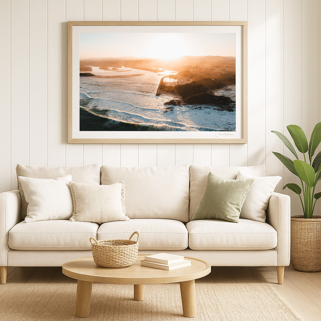 Nambucca Heads - Aerial Coastal Print of Nambucca Beach, NSW