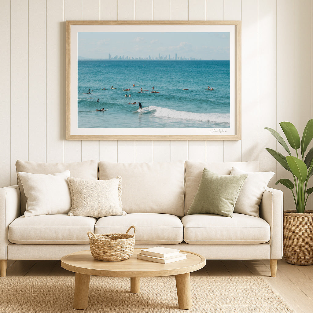 Slow is Fast - Coastal Print of Snapper Rocks, Coolangatta, QLD