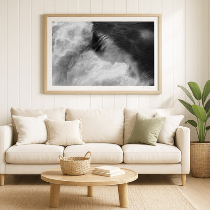 Textured – Aerial Surf Print of Forresters Beach, NSW