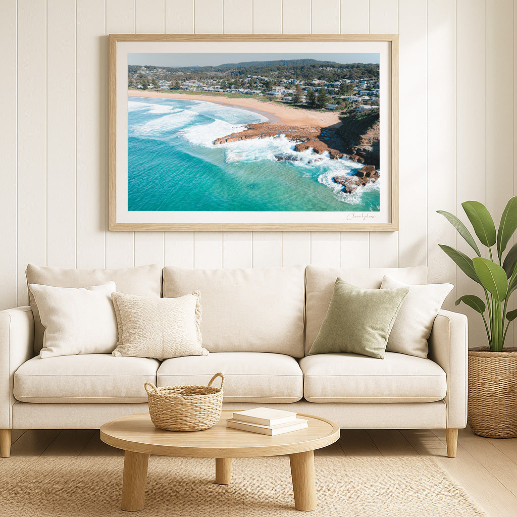 Coastal Light – Aerial Coastal Print of North Avoca, NSW