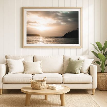 Into the light – Aerial Coastal Print of Pearl Beach