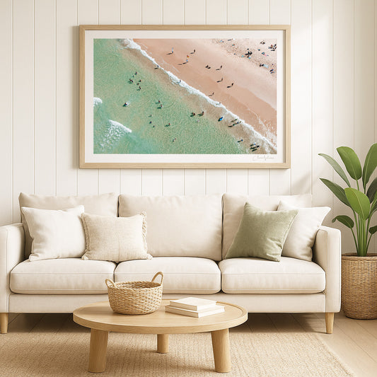 A Day at Burleigh - Coastal Print of Burleigh Heads, Gold Coast QLD