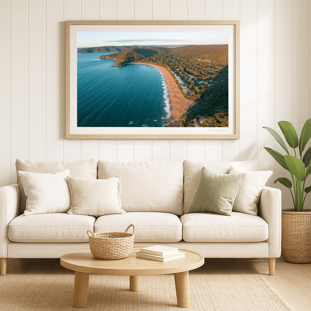 Paradise Pearl – Aerial Coastal Print of Pearl Beach