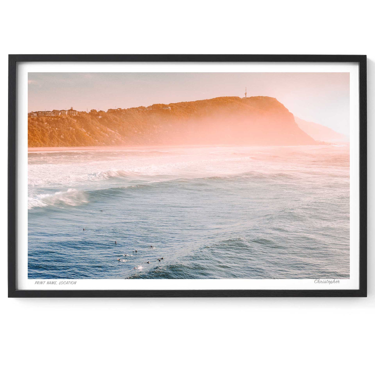 Mistview – Aerial Beach Print of Forresters Beach, NSW Print - From Above Images