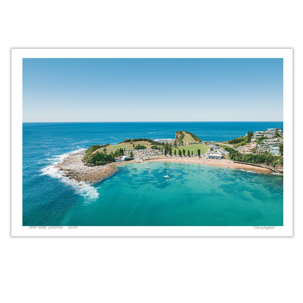 More – Aerial Coastal Print of Terrigal Beach, NSW Print - From Above Images