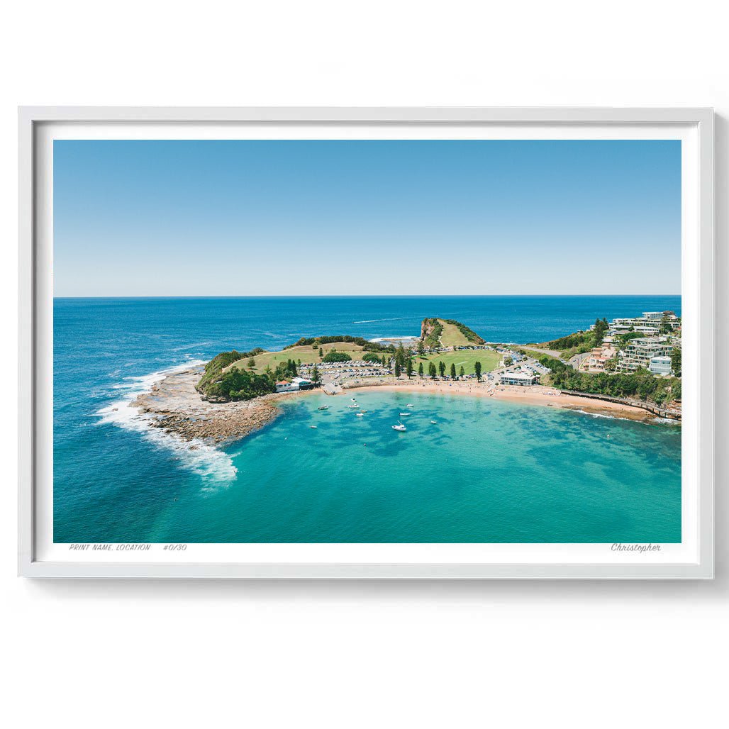 More – Aerial Coastal Print of Terrigal Beach, NSW Print - From Above Images