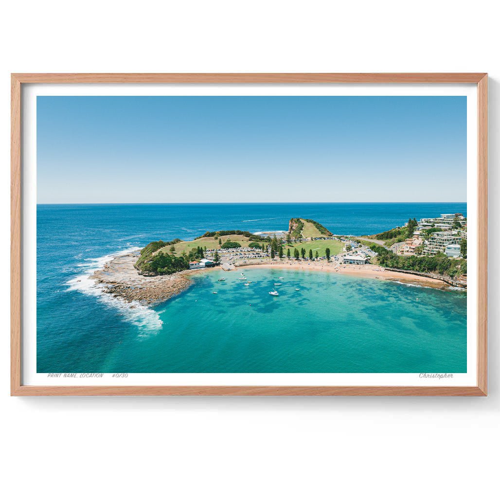 More – Aerial Coastal Print of Terrigal Beach, NSW Print - From Above Images