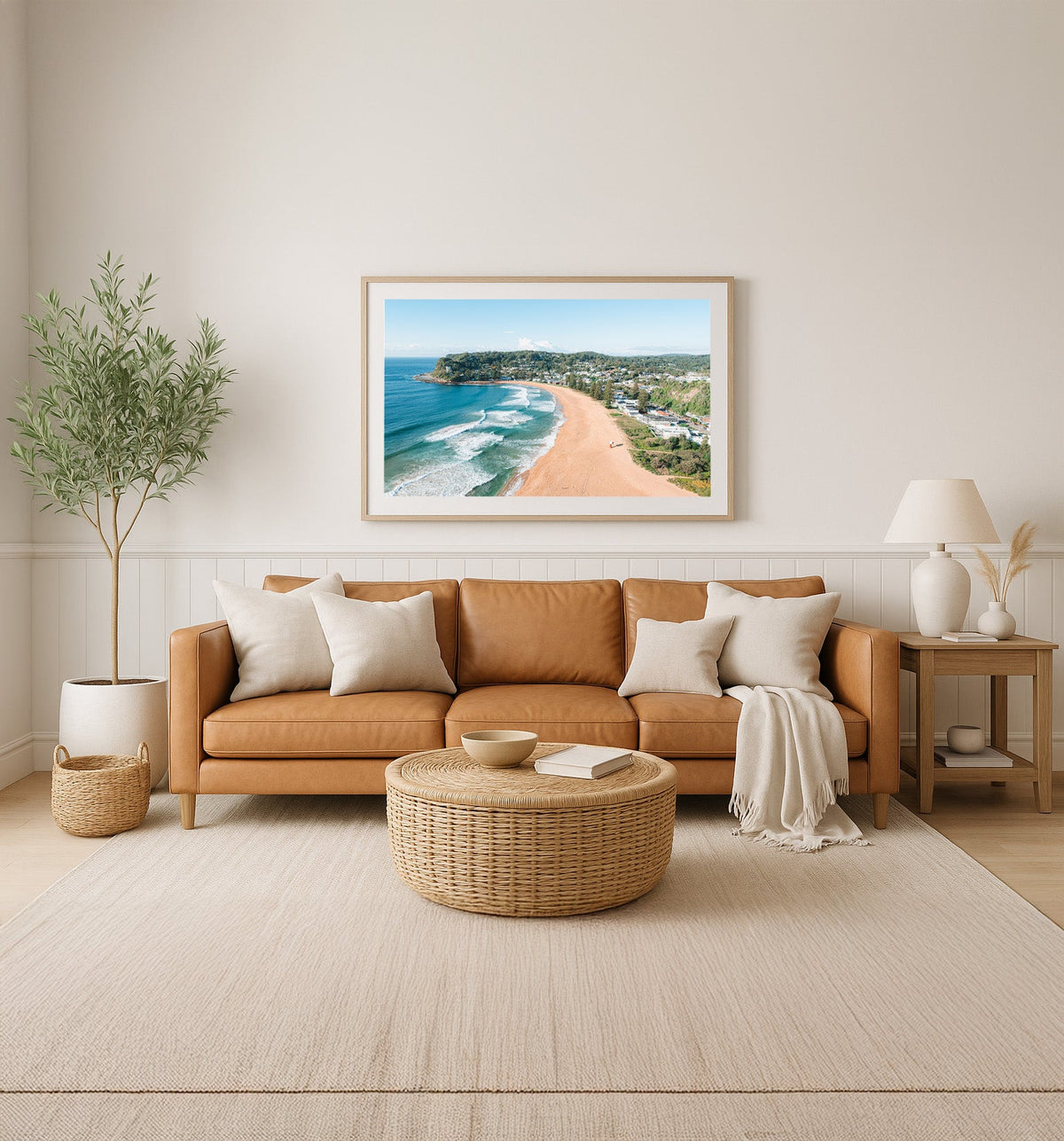 New Day - Coastal Print of Avoca Beach, NSW Print - From Above Images