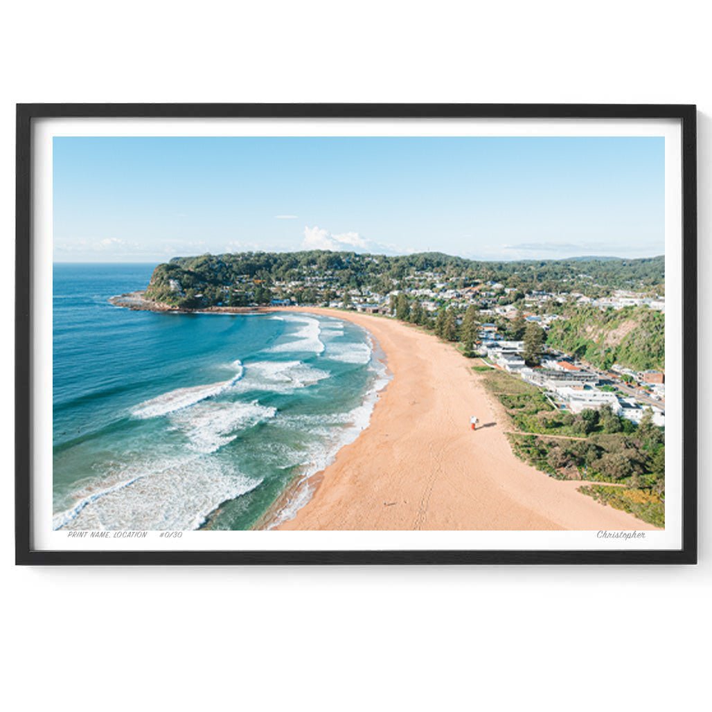 New Day - Coastal Print of Avoca Beach, NSW Print - From Above Images
