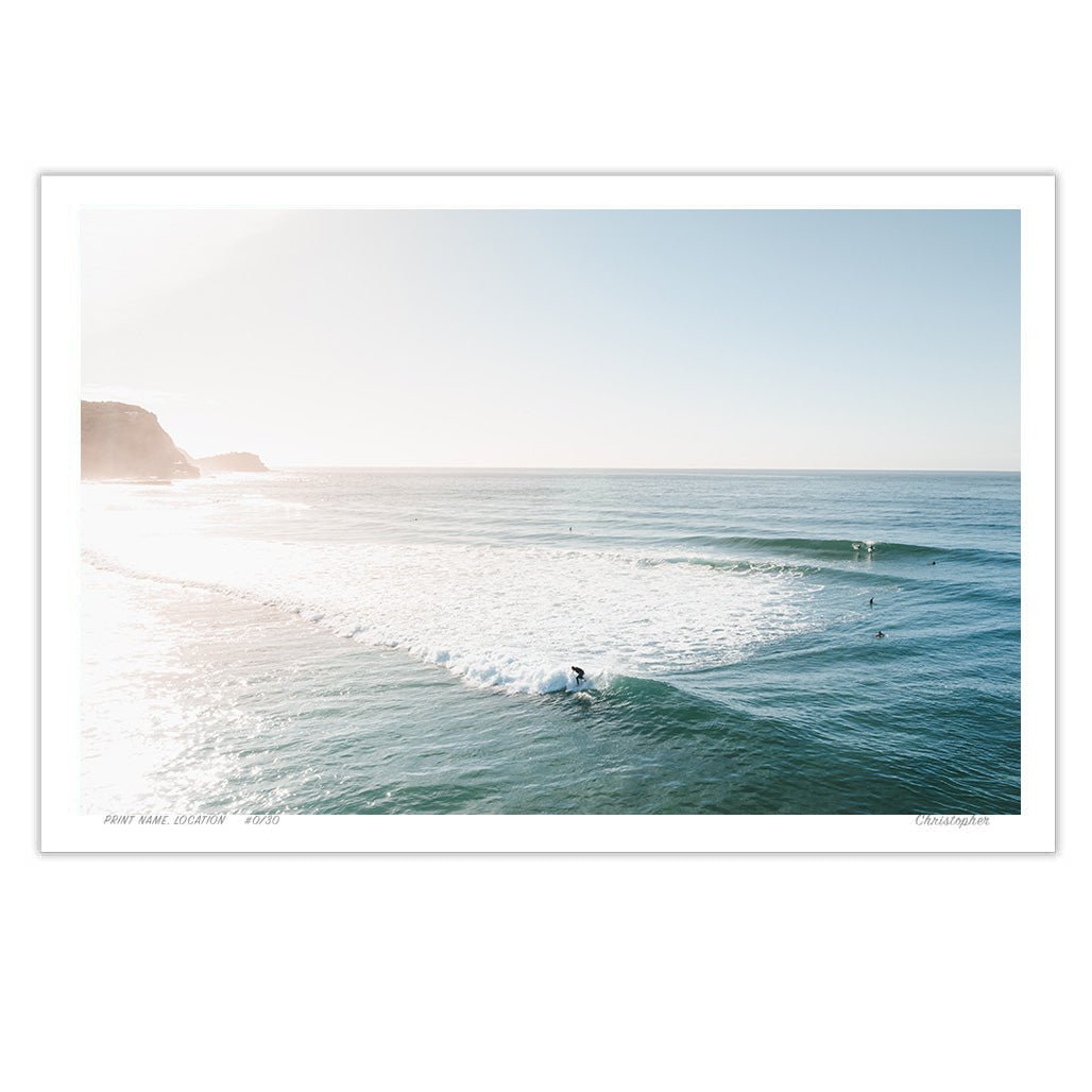 New Day - Coastal Print of Avoca Beach, NSW Print - From Above Images