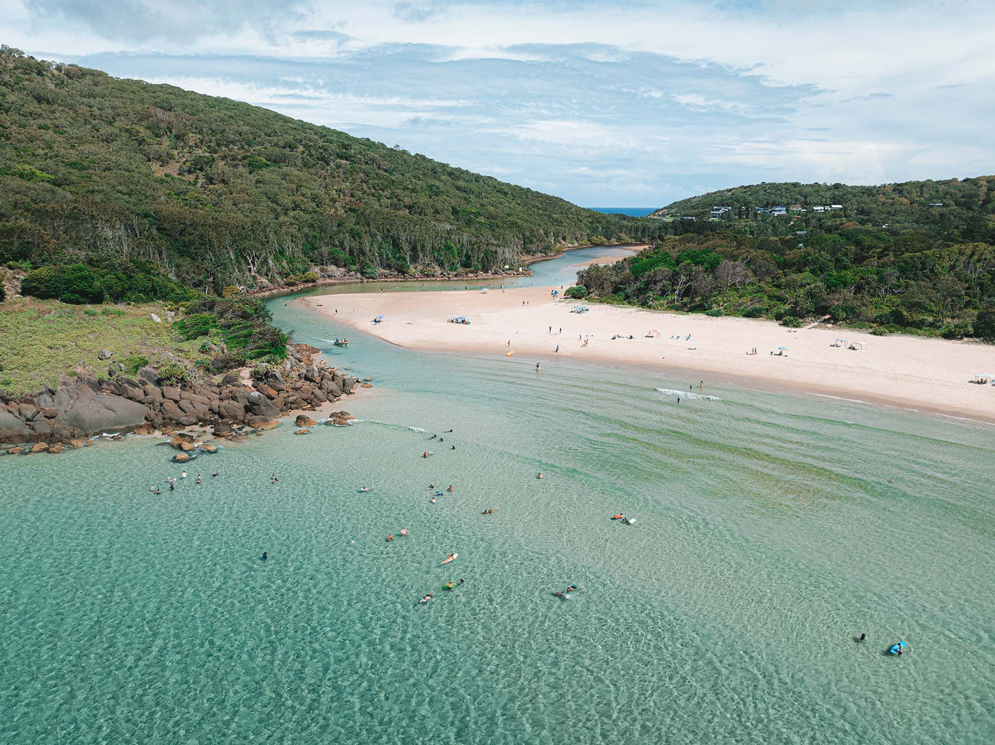 Passing Time - Aerial Coastal Print of Hat Head, NSW