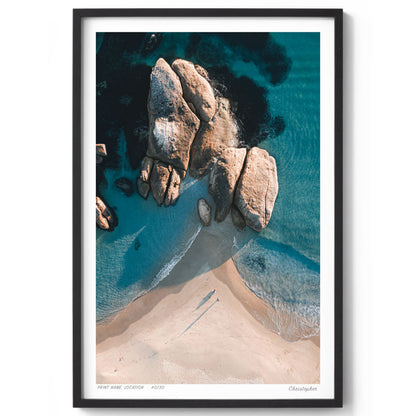 Signature - Aerial Coastal Print of South West Rocks, NSW