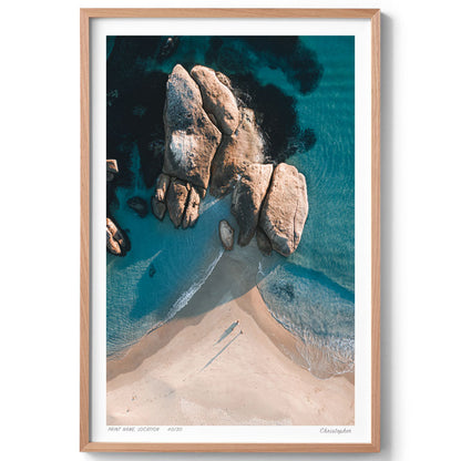 Signature - Aerial Coastal Print of South West Rocks, NSW