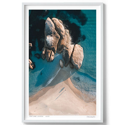 Signature - Aerial Coastal Print of South West Rocks, NSW