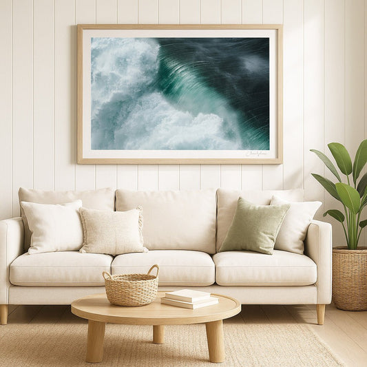 Texture – Aerial Surf Print of Forresters Beach, NSW Print - From Above Images