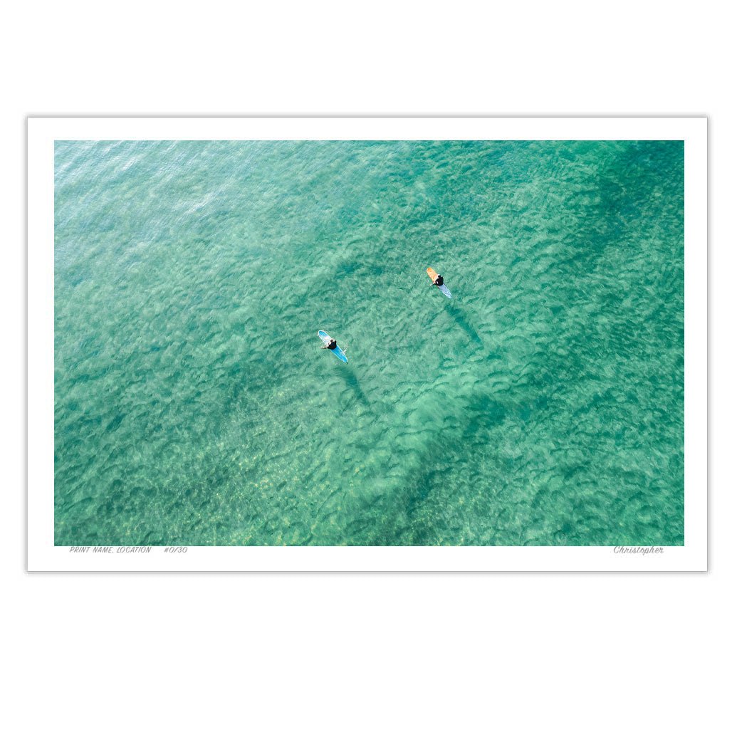 Twins – Aerial Coastal Print of Shelly Beach, NSW Print - From Above Images