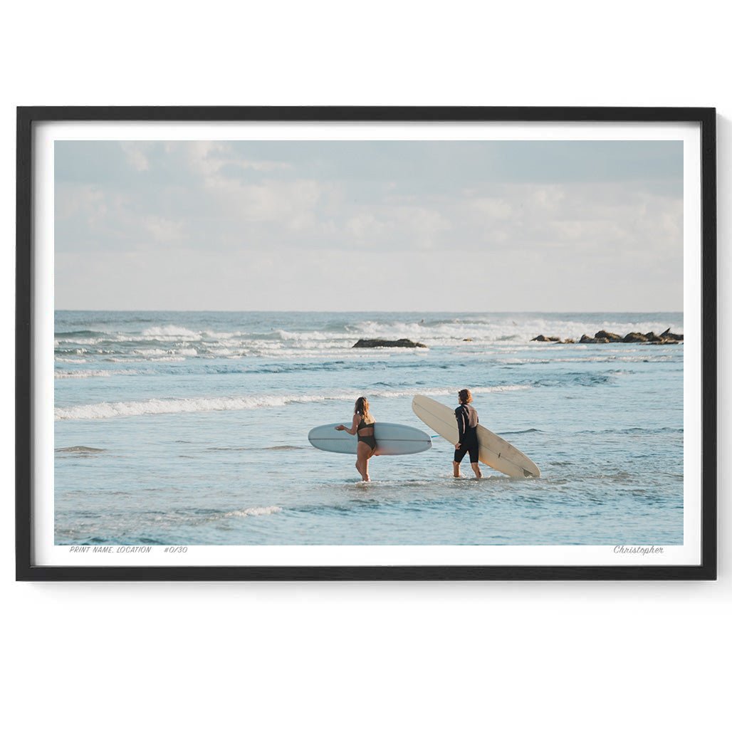 Two for Two - Coastal Print of Snapper Rocks, Coolangatta, QLD Print - From Above Images