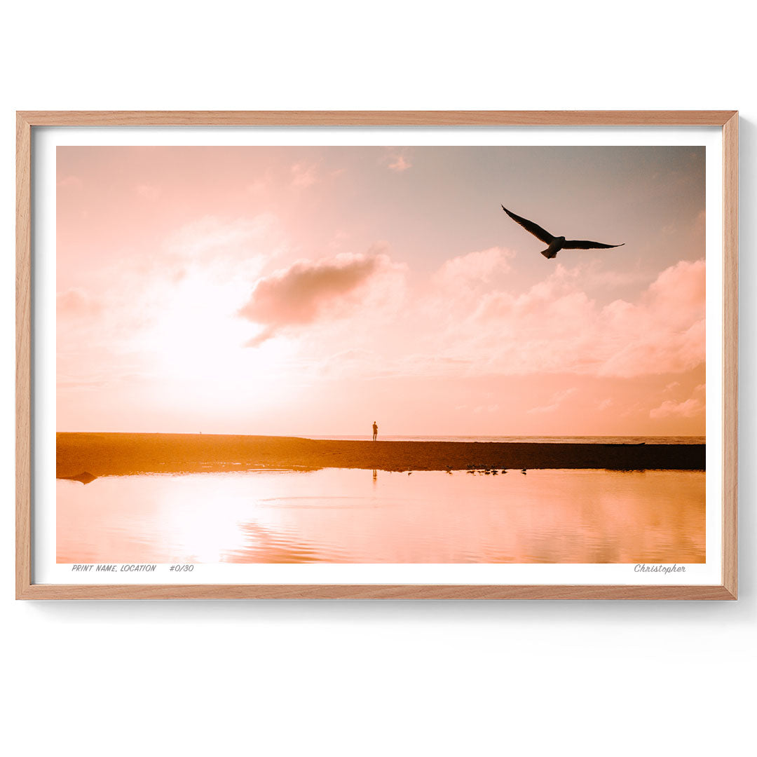 Golden Flight – Coastal Print of Wamberal Beach, NSW